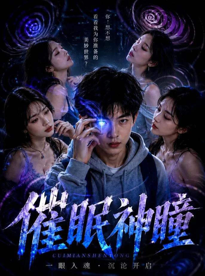 《催眠神瞳》短剧海报，奇幻悬疑题材，2026年9月26日上映，虚构设定